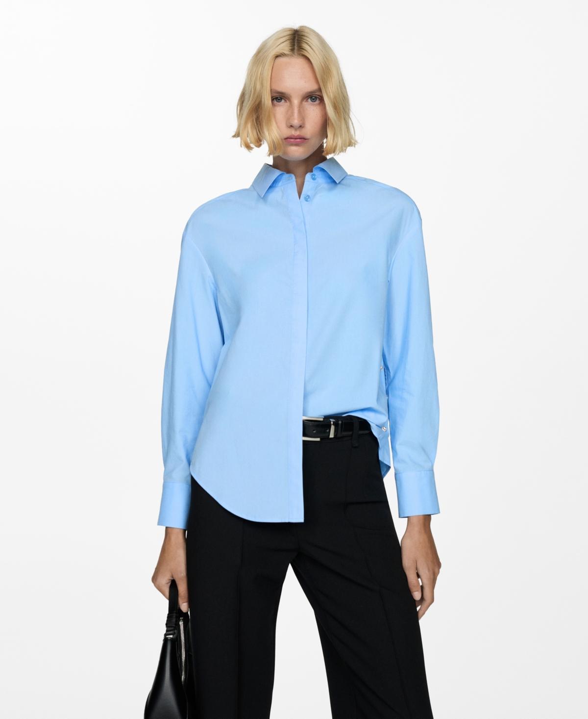 Mango Womens Jewel Buttons Lyocell Shirt product image