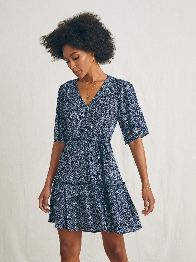 Orinda Mini Dress - Navy Riverton Ditsy Product Image