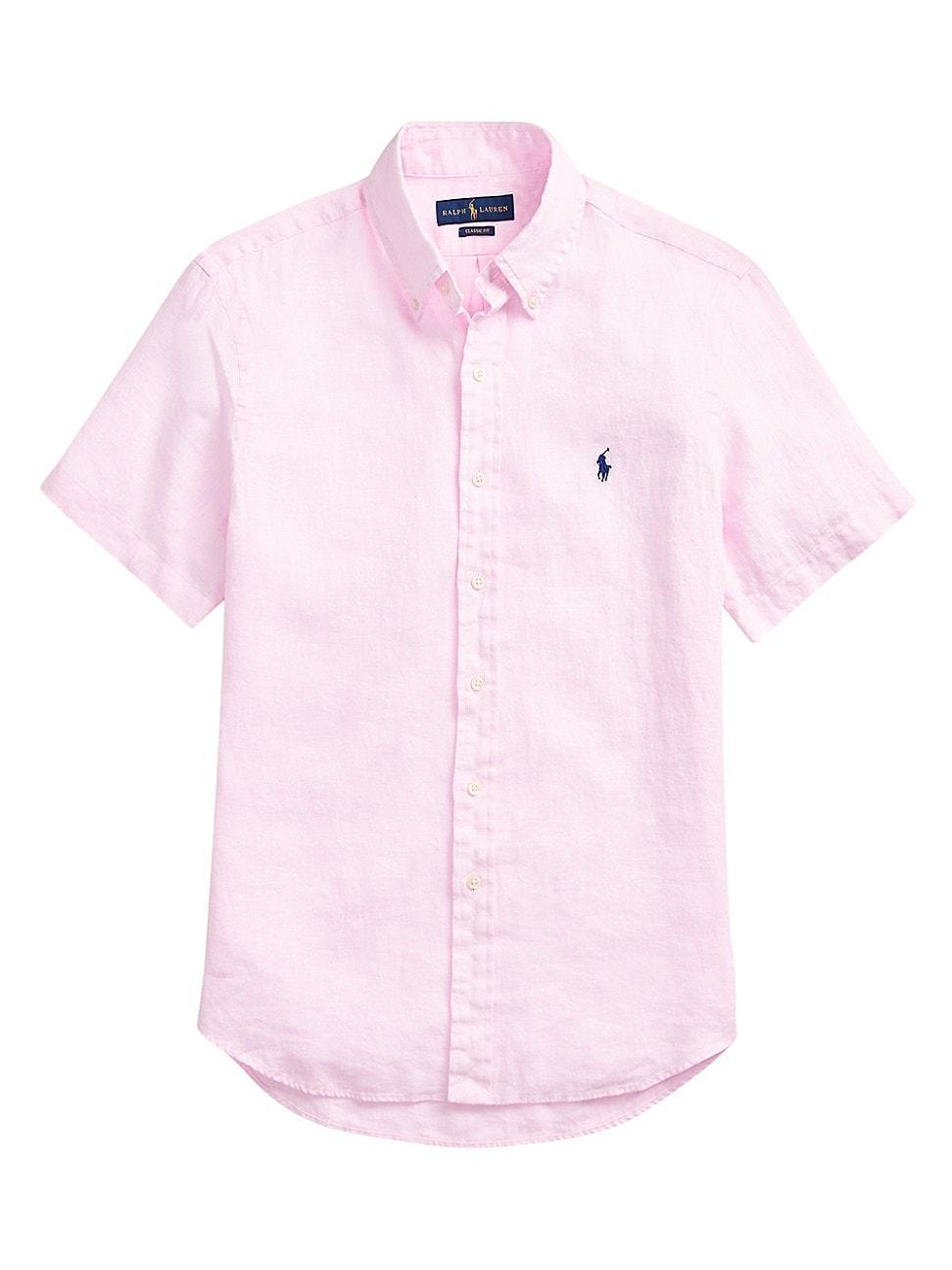 Polo Ralph Lauren Short Sleeve Linen Button-Down Shirt Product Image