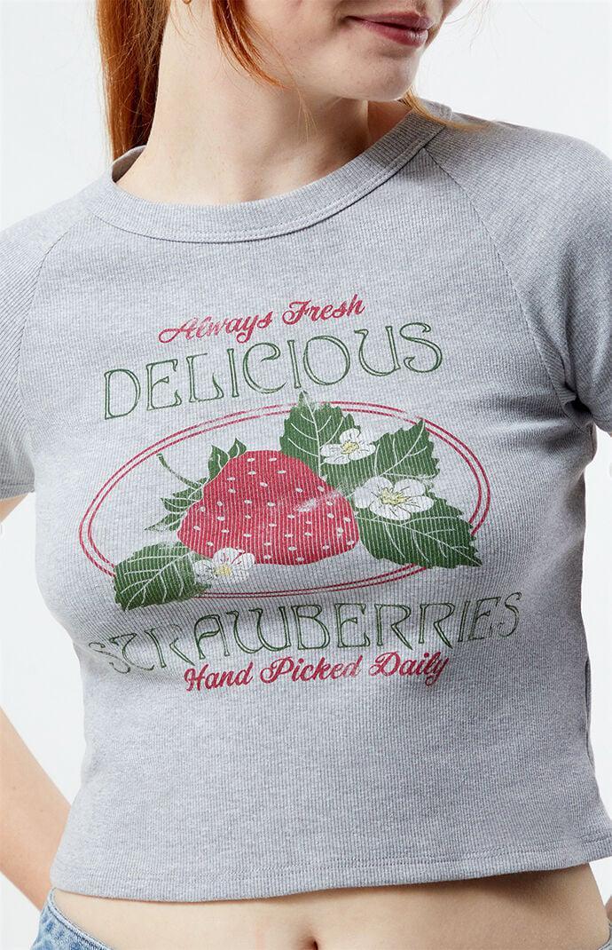 Womens Strawberry Ribbed Raglan T-Shirt Product Image