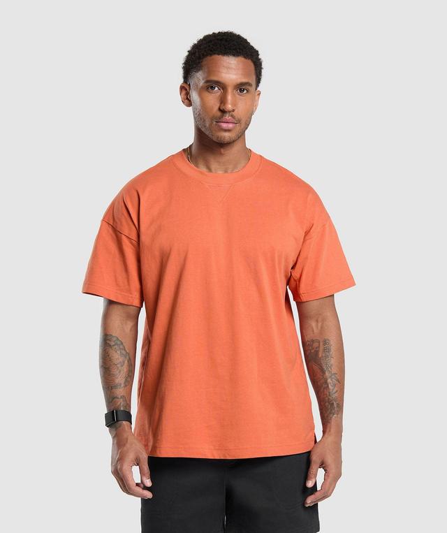 Gymshark Rest Day Essentials T-Shirt - Muted Orange Male Product Image