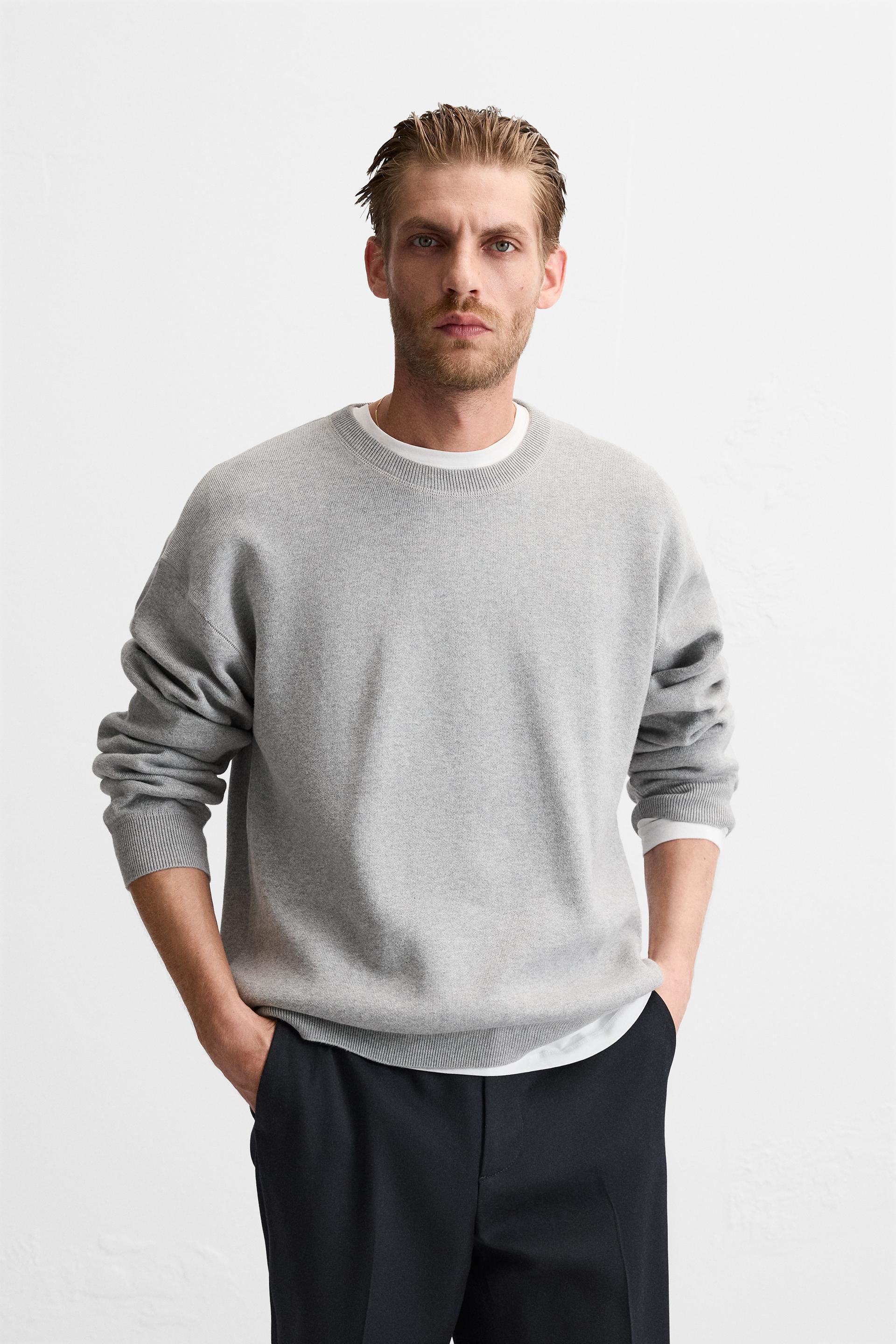 TEXTURED COTTON SWEATER Product Image