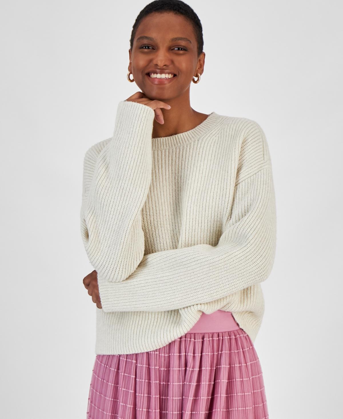 On 34th Womens Chunky-Knit Crewneck Sweater, Created for Macys Product Image