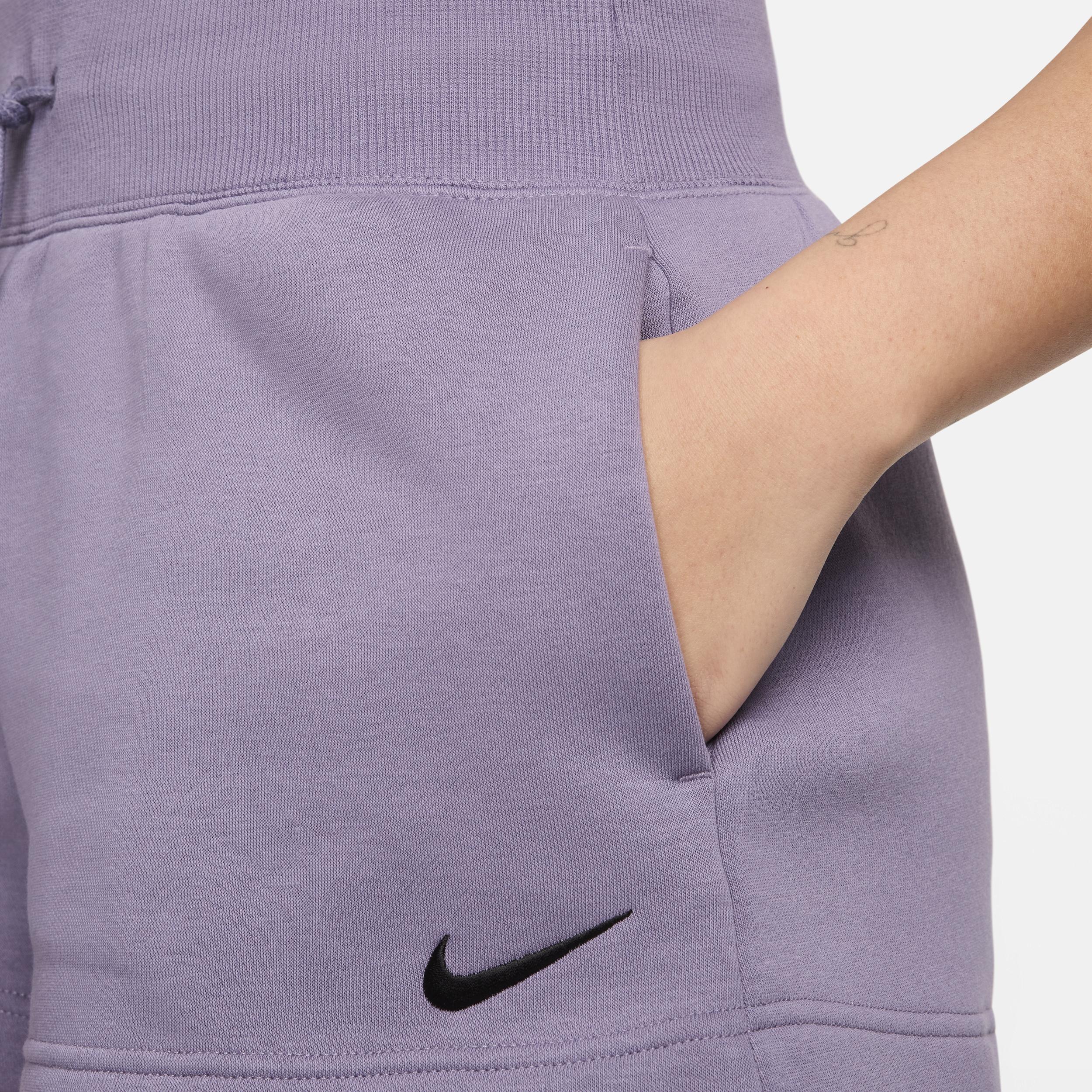 Nike Womens Nike Fleece HR Shorts - Womens Aqua/White Product Image