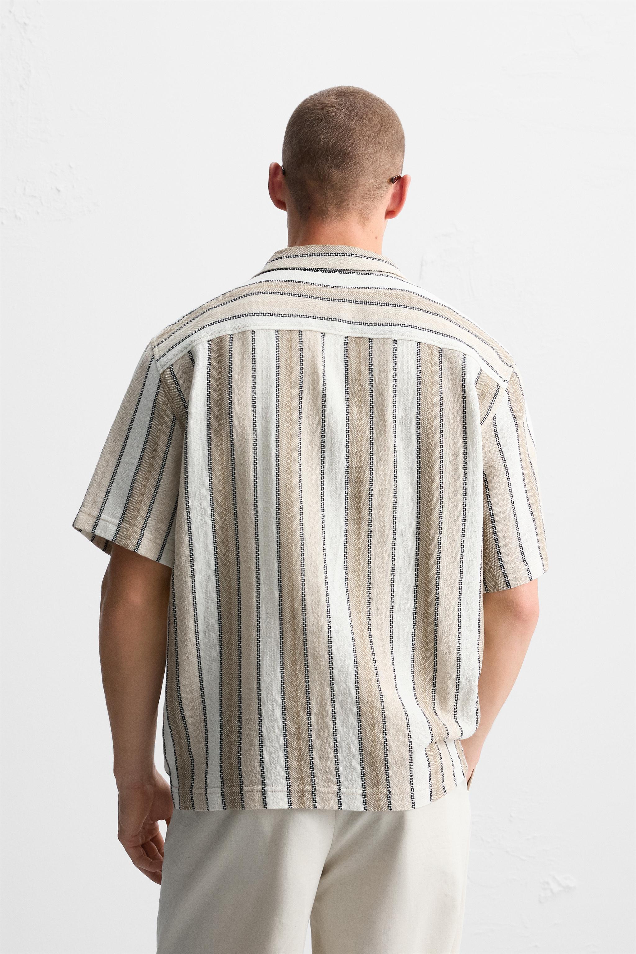 TEXTURED STRIPED SHIRT Product Image