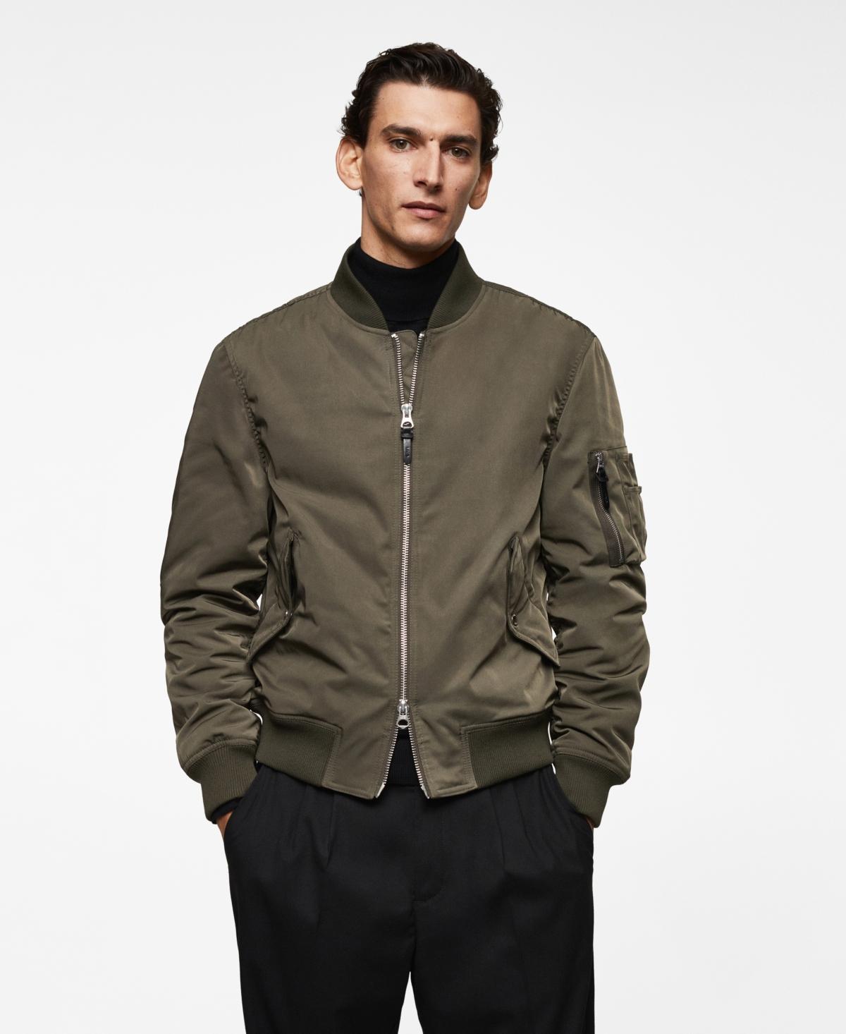 MANGO MAN - Chaqueta bomber repelente al agua khakiMen Product Image