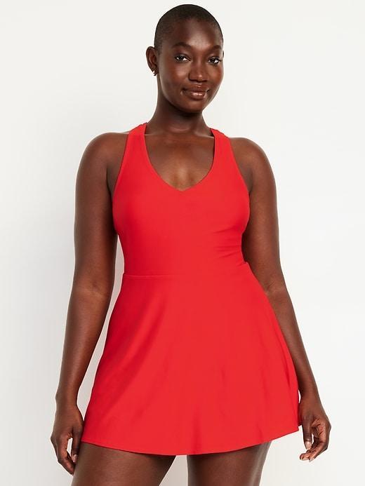 V-Neck Swim Dress Product Image