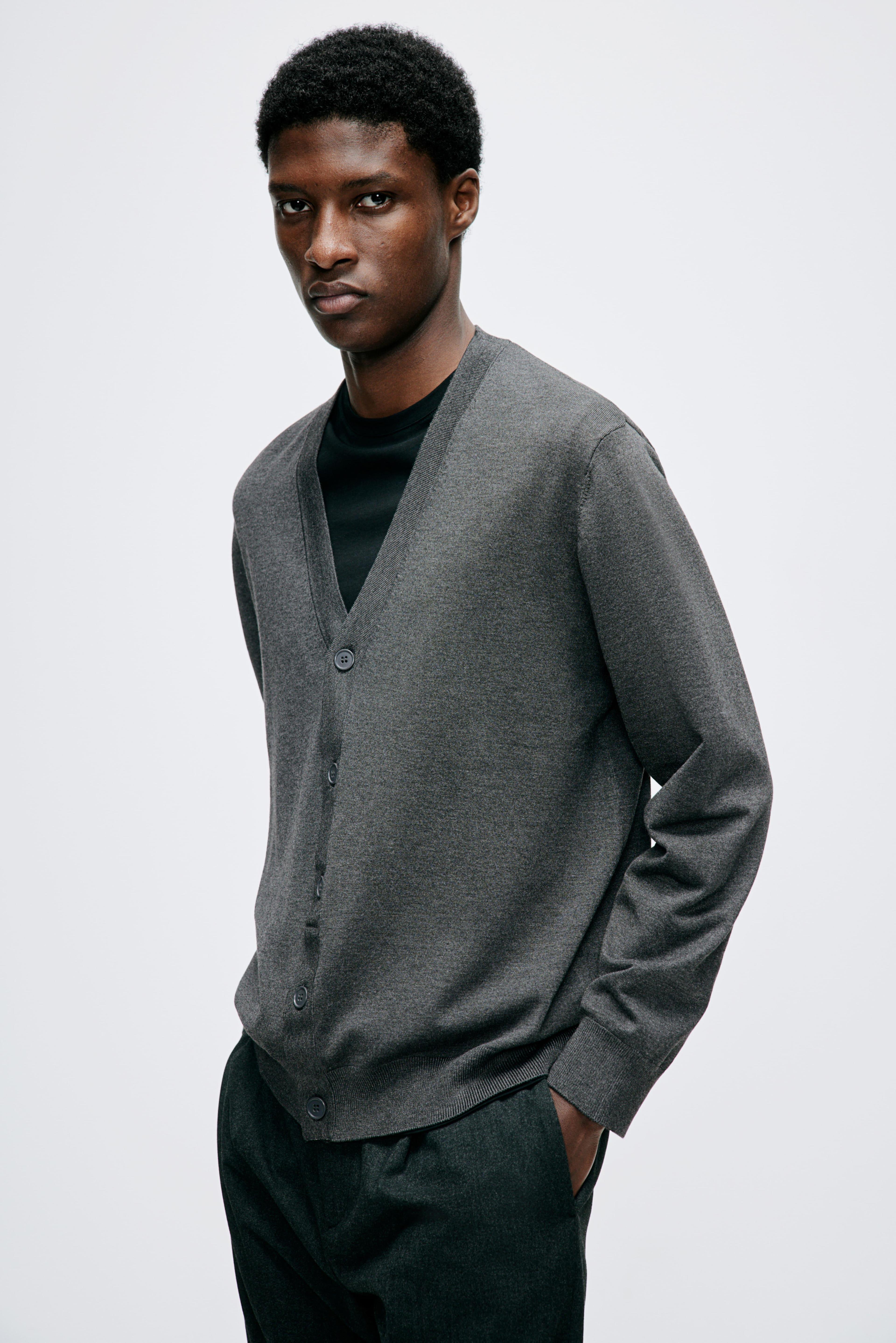 Regular Fit Fine-Knit Cardigan Product Image