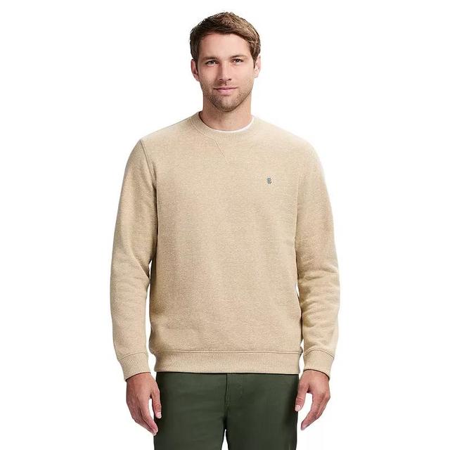 Mens IZOD Advantage Performance Fleece Crewneck Camel Grey Product Image