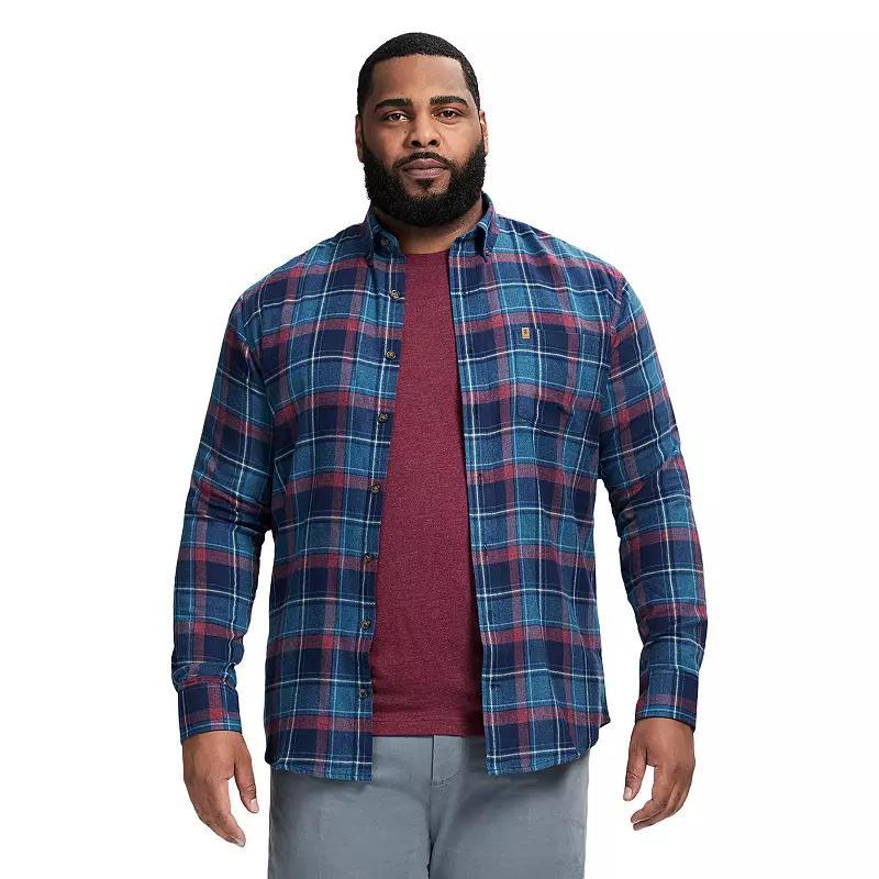 Big & Tall IZOD Stratton Flannel Long Sleeve Button Down Shirt, Mens Product Image