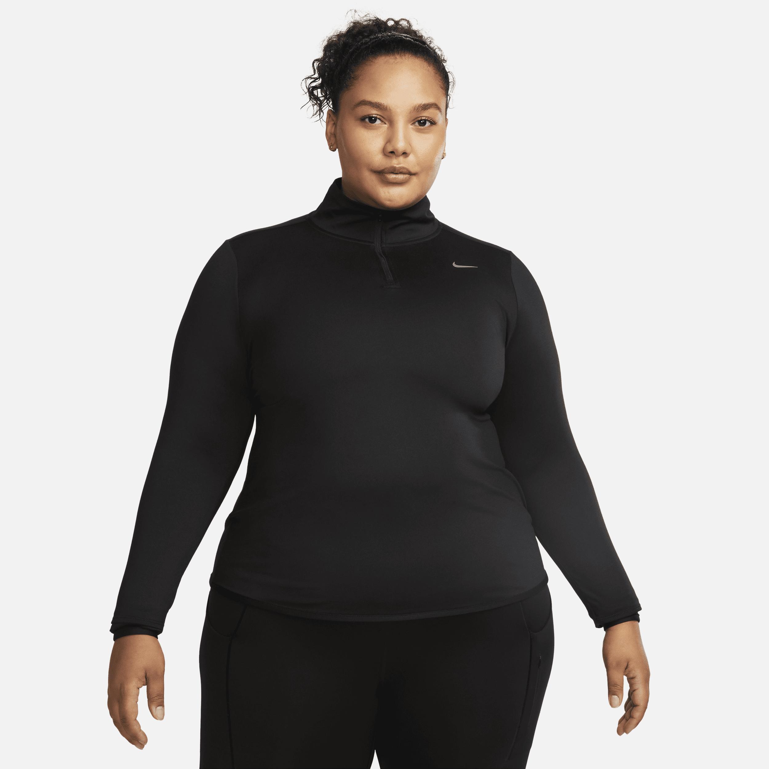 Nike Women's Dri-FIT Swift Element UV 1/4-Zip Running Top (Plus Size) Product Image