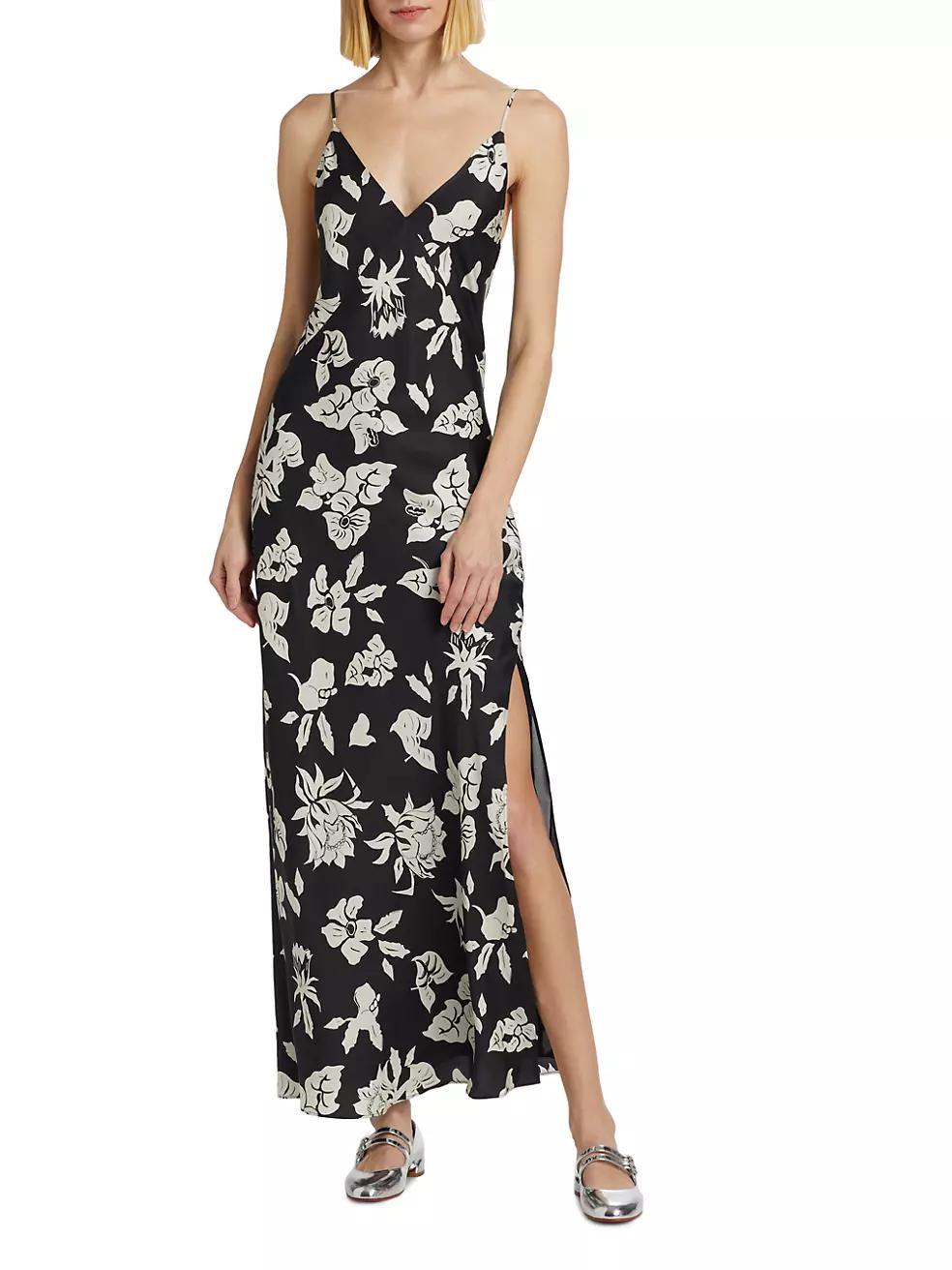 Larissa Floral Silk-Blend Maxi Dress Product Image