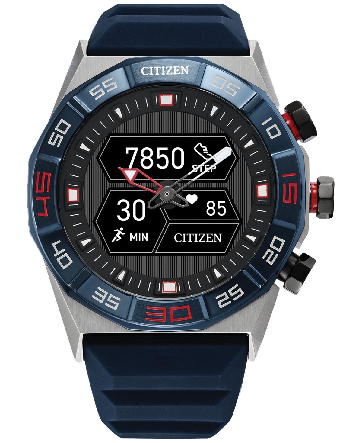 Citizen Mens Cz Smart Hybrid Black Silicone Strap Smart Watch 44mm Product Image