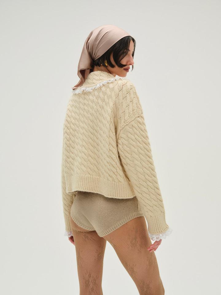 Milana Cardigan — Ivory Product Image