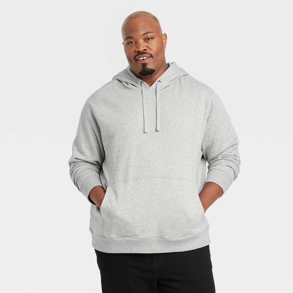 Mens Big & Tall Hooded Sweatshirt - Goodfellow & Co Heathered XXLT Product Image