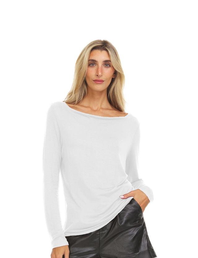 Long Sleeve Top With Ballet Neckline Product Image