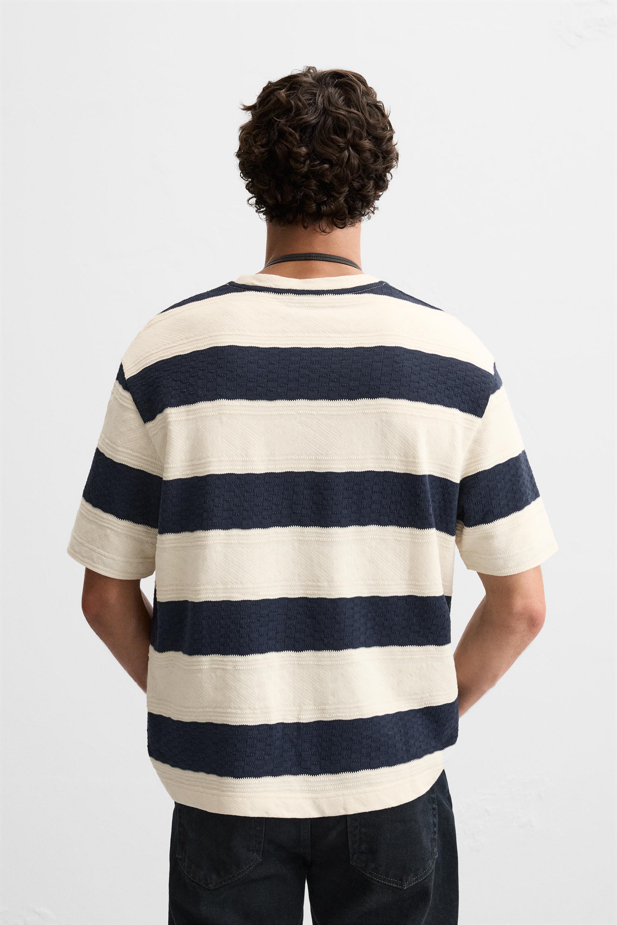 STRIPED JACQUARD T-SHIRT Product Image