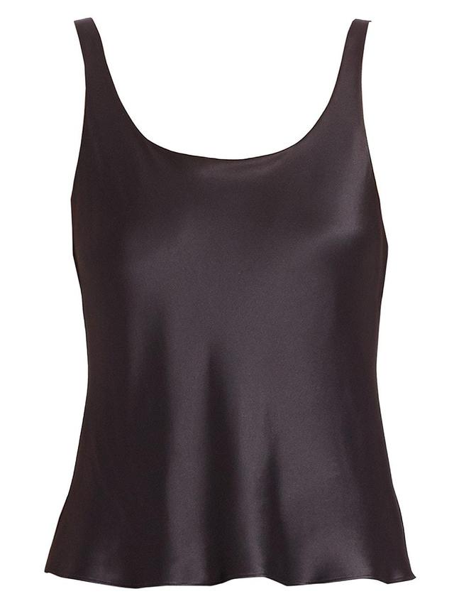 Womens Key Double Layer Silk Tank Top Product Image