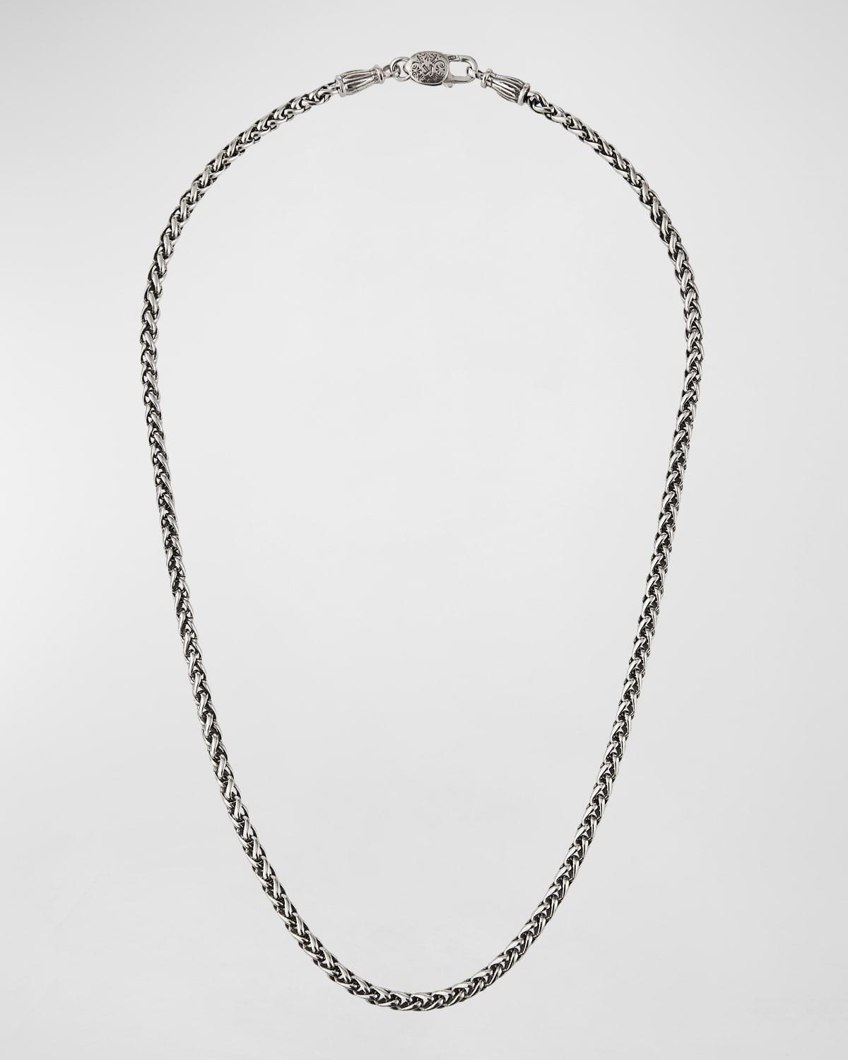 Mens Wheat Chain Necklace, 20L Product Image