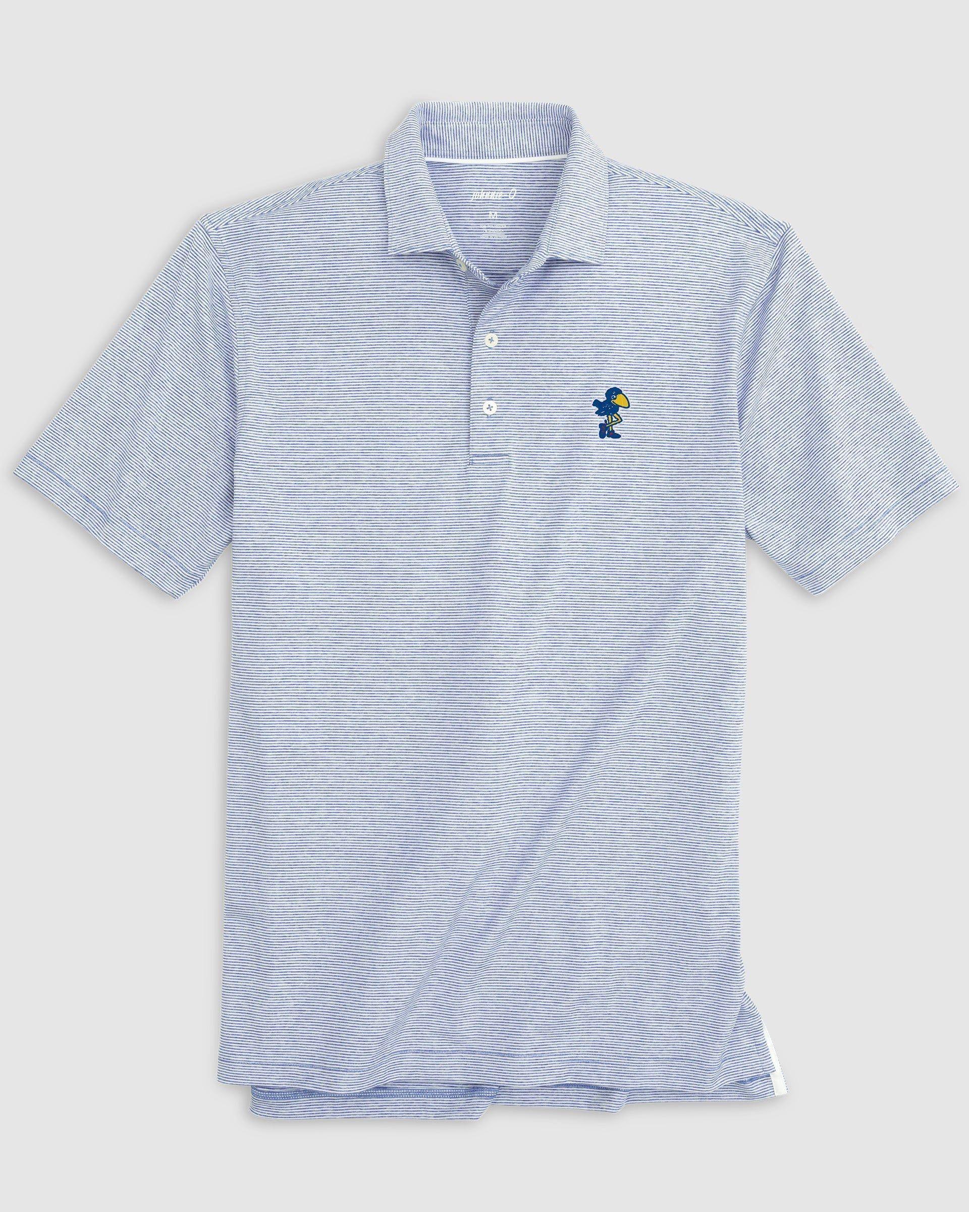 North Carolina Lyndonn Jr. Striped Jersey Performance Polo - Tar Heel Logo Product Image