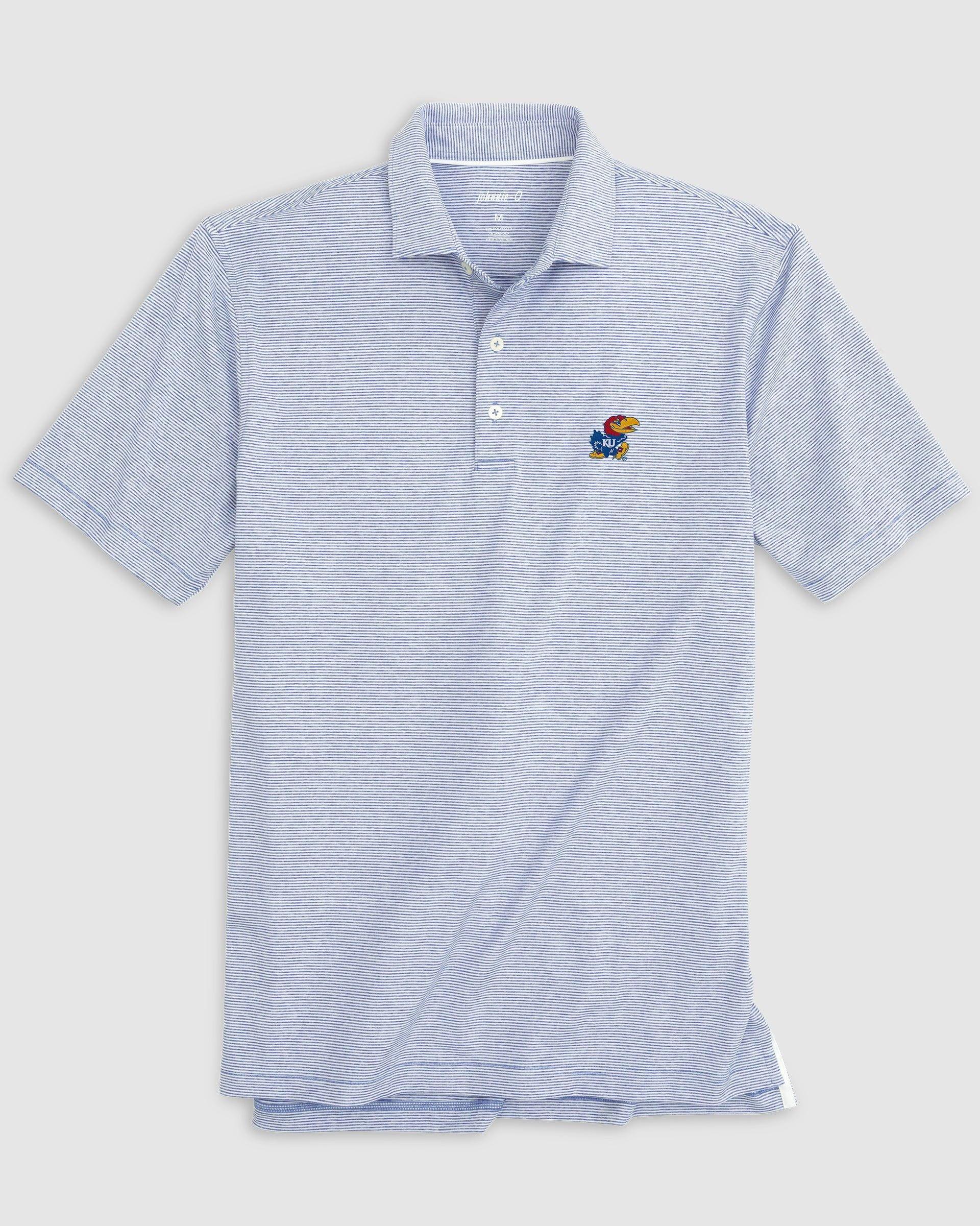 North Carolina Lyndonn Jr. Striped Jersey Performance Polo - Tar Heel Logo Product Image