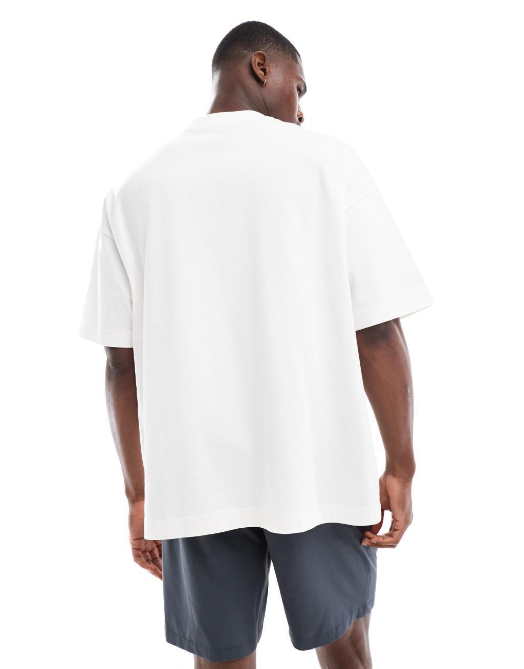 ASOS 4505 Icon oversized training T-shirt with quick dry in white  Product Image