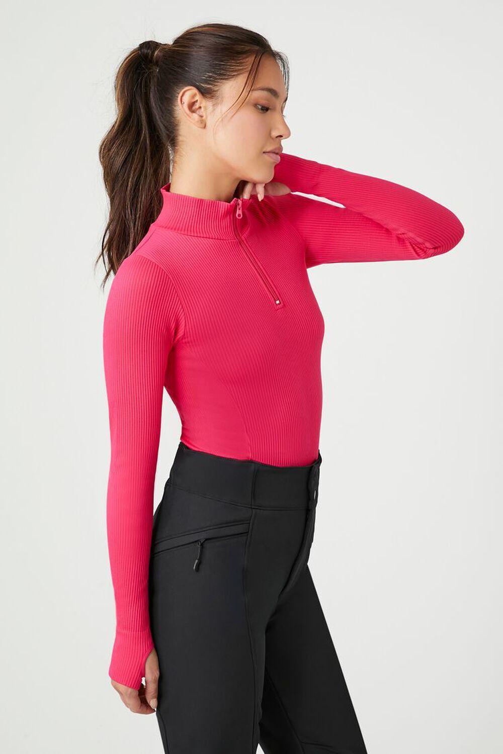 Seamless Half-Zip Bodysuit | Forever 21 Product Image