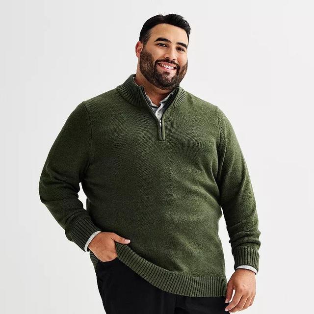 Big & Tall Sonoma Goods For Life Quarter Zip Sweater, Mens Product Image