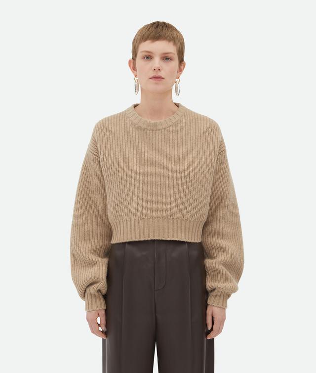 Women's Wool And Cashmere Jumper in Desert Product Image