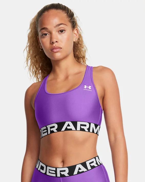 Womens HeatGear Armour Mid Branded Sports Bra Product Image