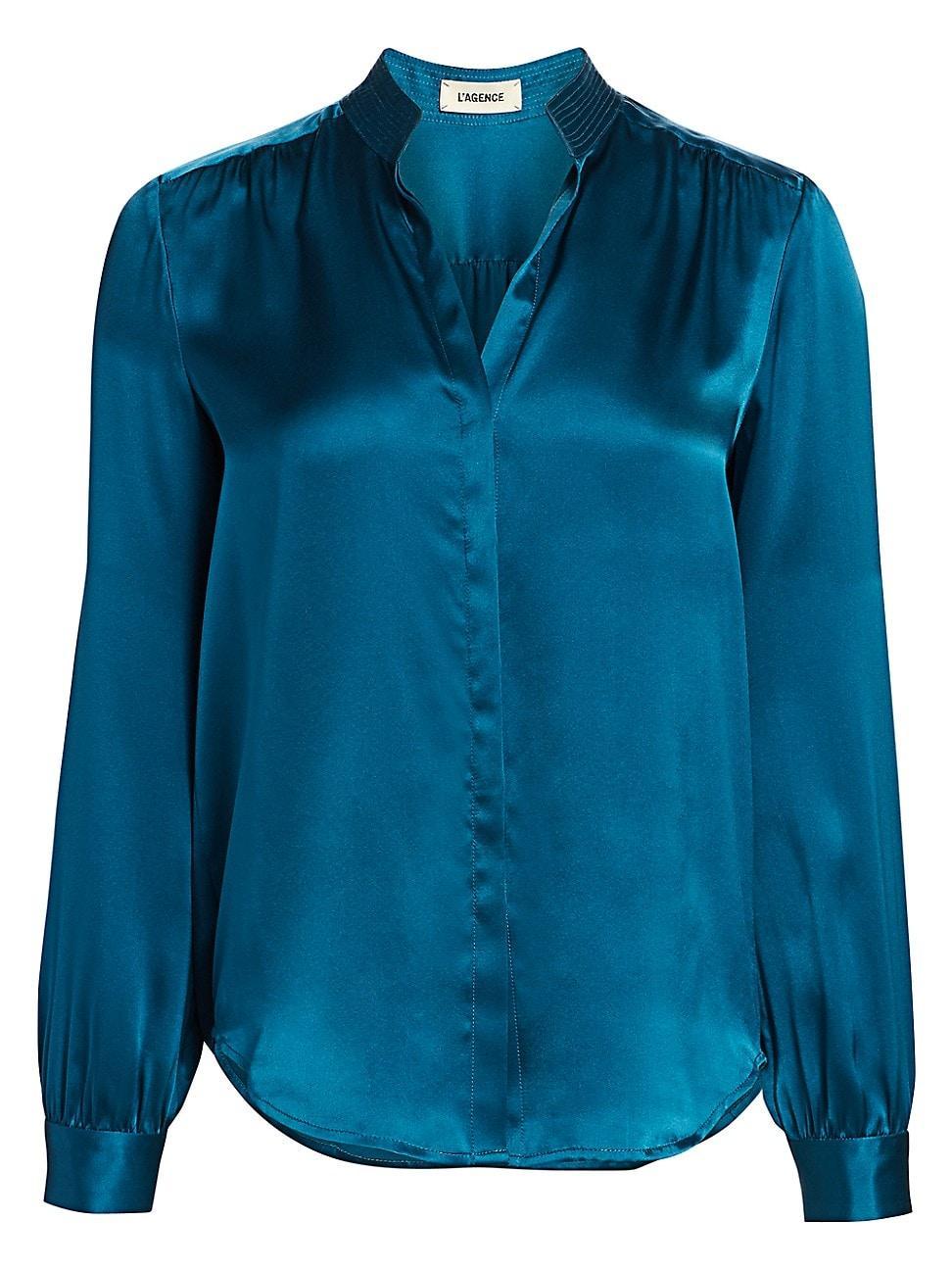 Womens Bianca Silk Charmeuse Blouse Product Image