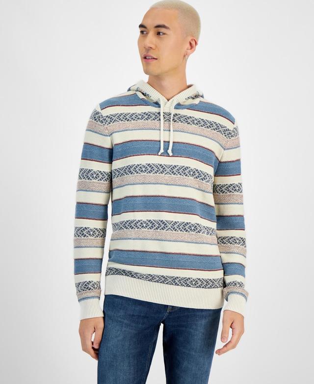 Sun + Stone Mens Benji Striped Pullover Hoodie Sweater, Created for Macys Product Image