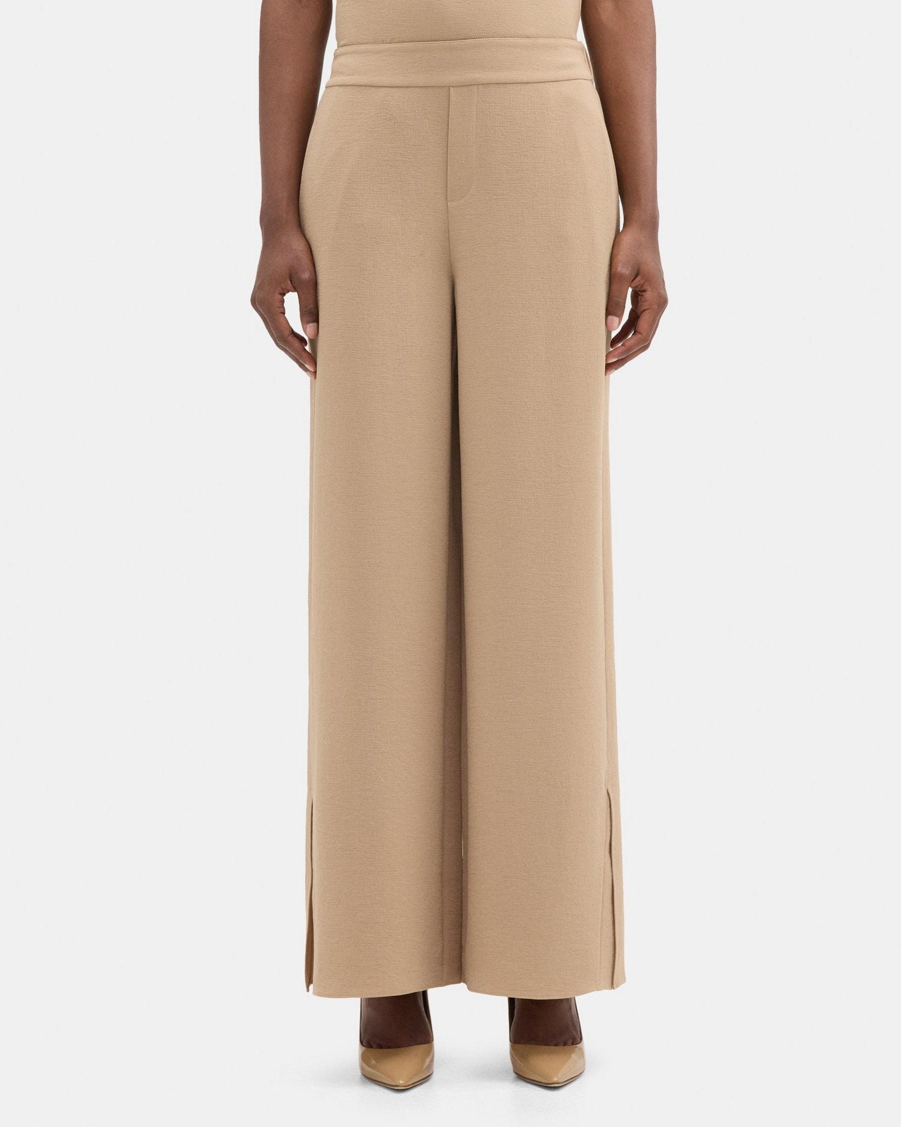 Straight Pull-On Pant in Crinkle Crepe product image