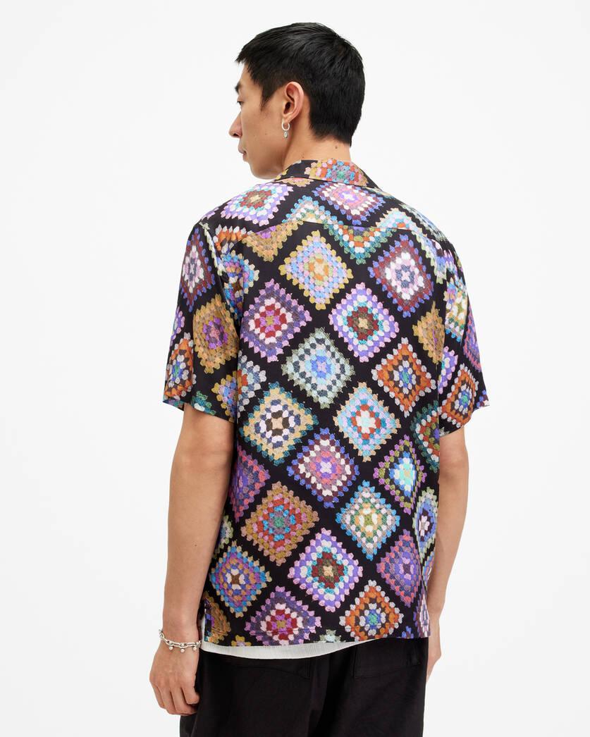 Tunar Crochet Printed Relaxed Fit Shirt Product Image