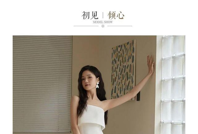 Strapless Plain Midi A-Line Wedding Dress Product Image