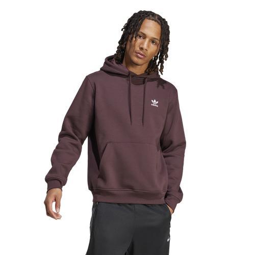 adidas Originals Mens Essential Fleece Pullover Hoodie - Brown/White product image