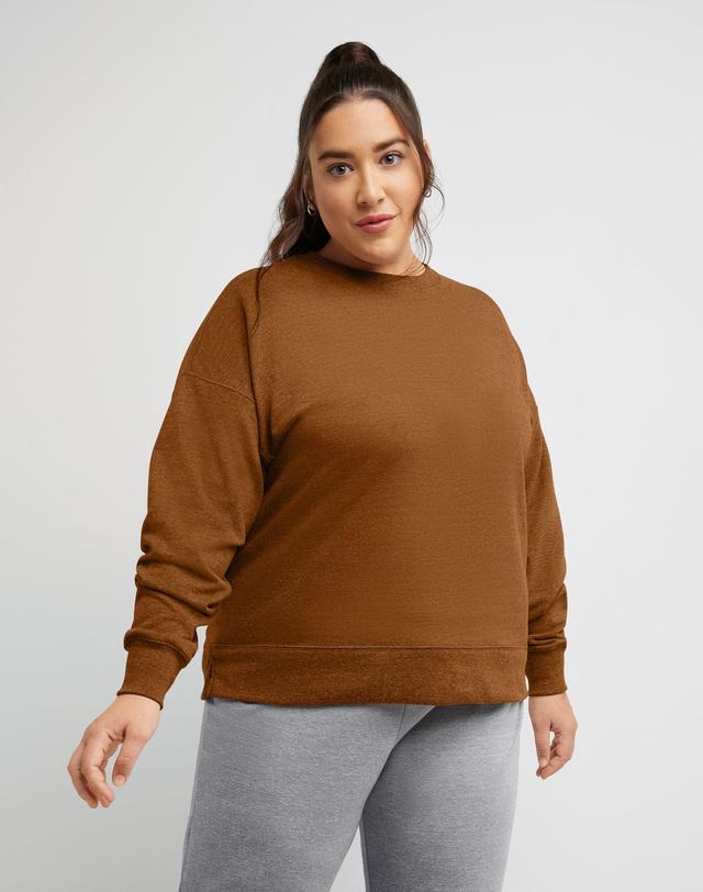 Hanes Originals Womens French Terry Sweatshirt (Plus Size) Allgood Gold 4X Product Image