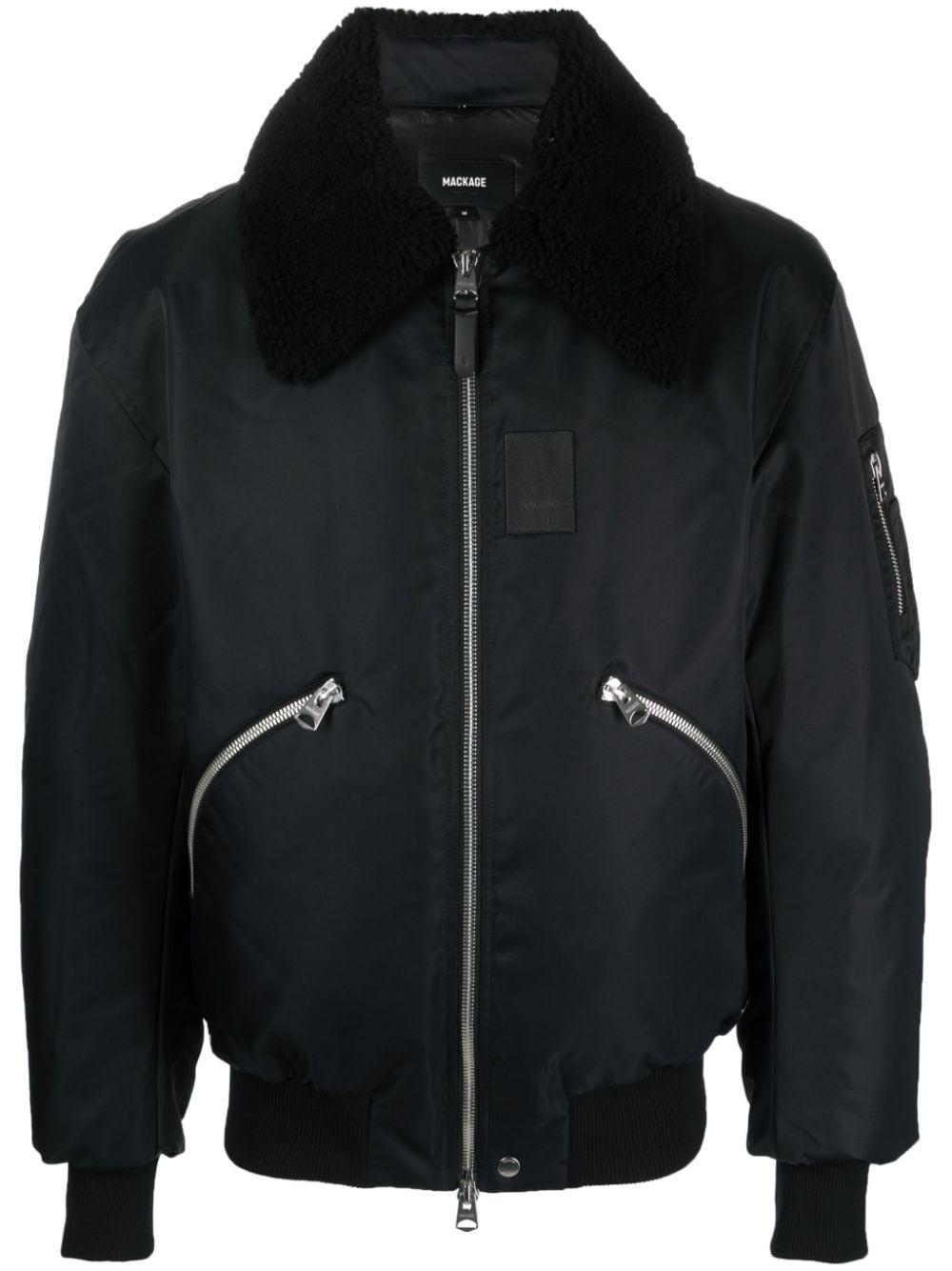 Black Francis Down Bomber Jacket Product Image