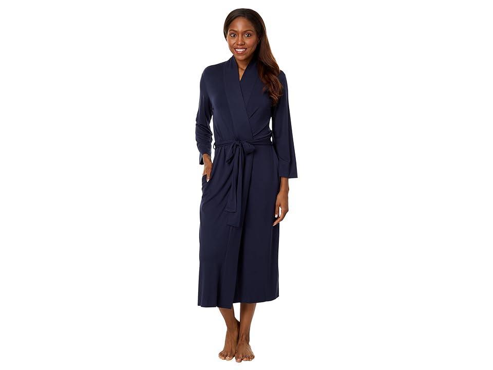 Natori Feathers Essentials Robe (Night Blue) Women's Robe Product Image