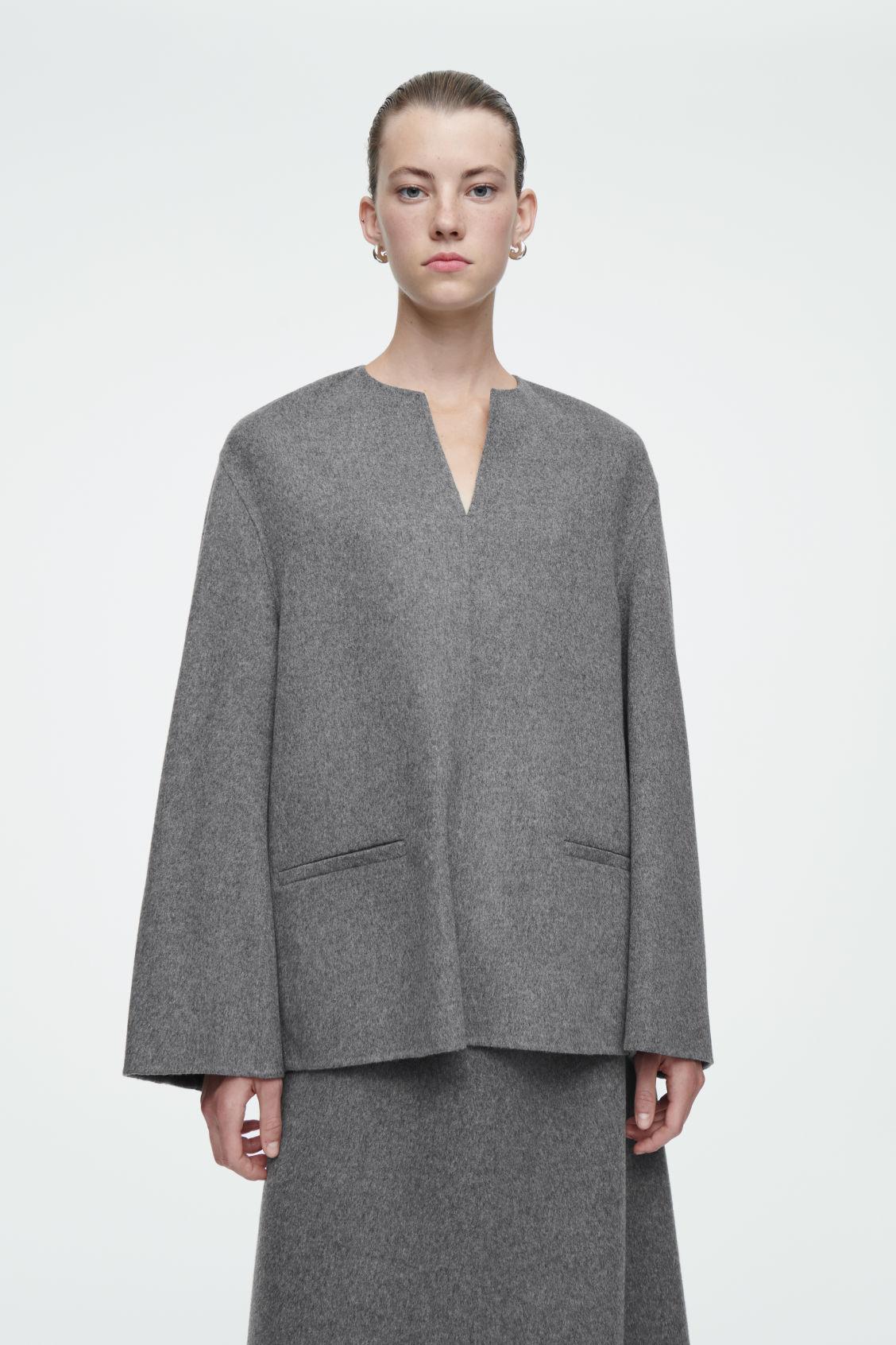 DOUBLE-FACED WOOL BLOUSE Product Image