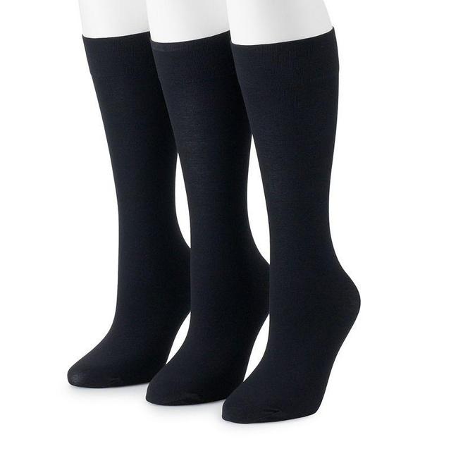 Womens GOLDTOE 3-Pack Trouser Socks Black Product Image