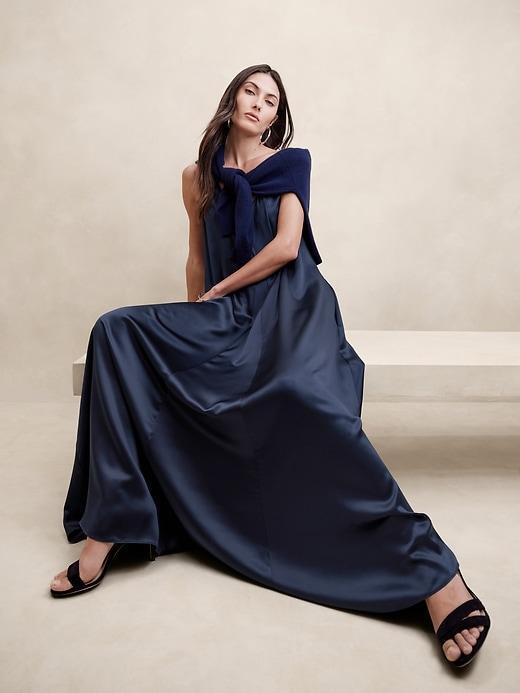 Serenade Silk Maxi Dress Product Image