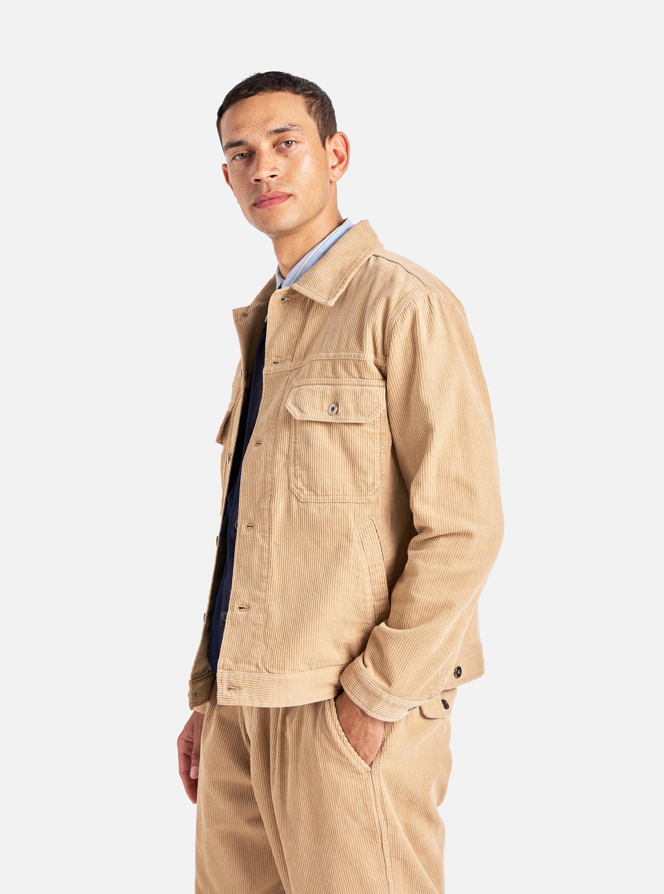 Universal Works Trucker Jacket in Fawn Cord Product Image