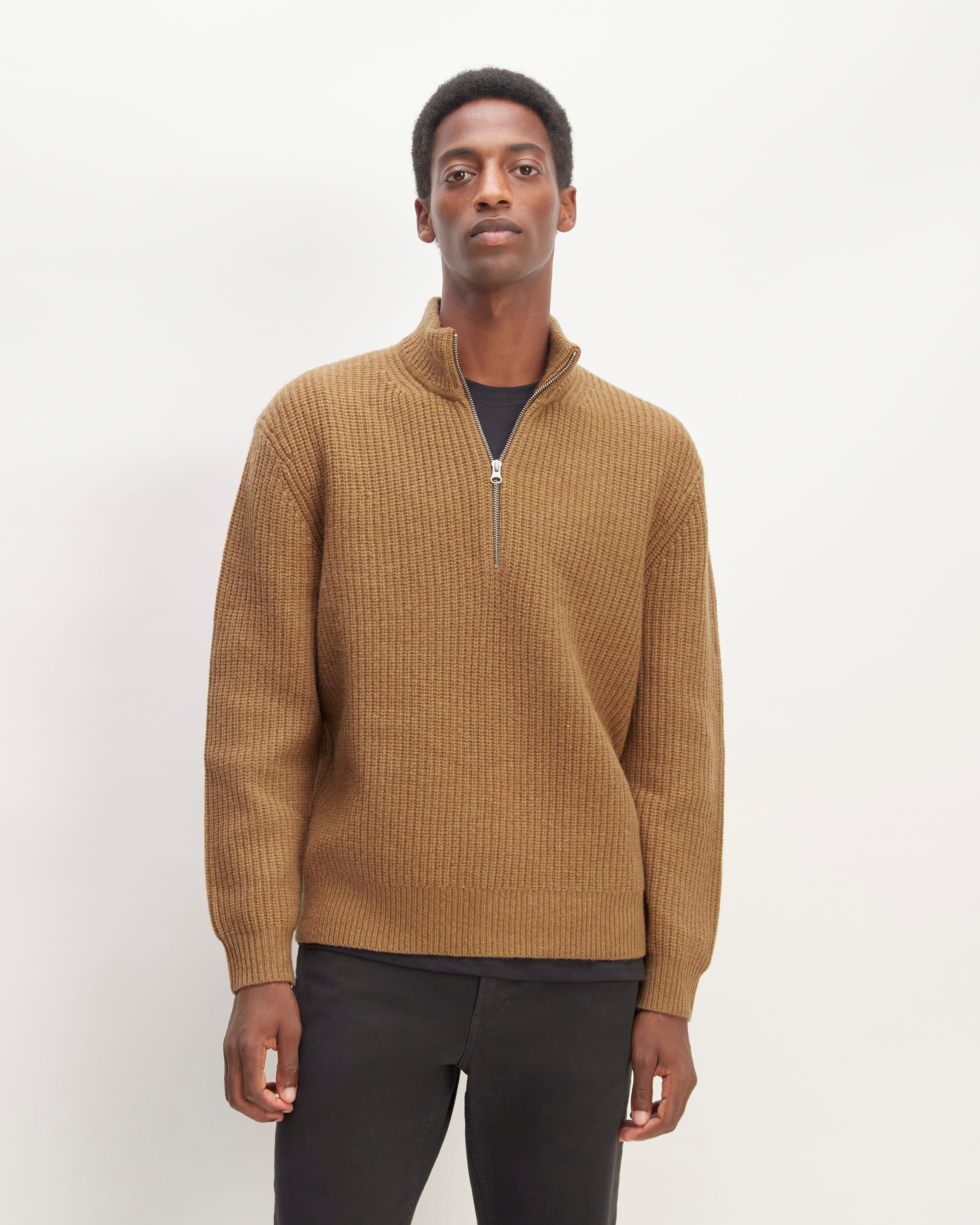 The Felted Merino Half-Zip Sweater Product Image