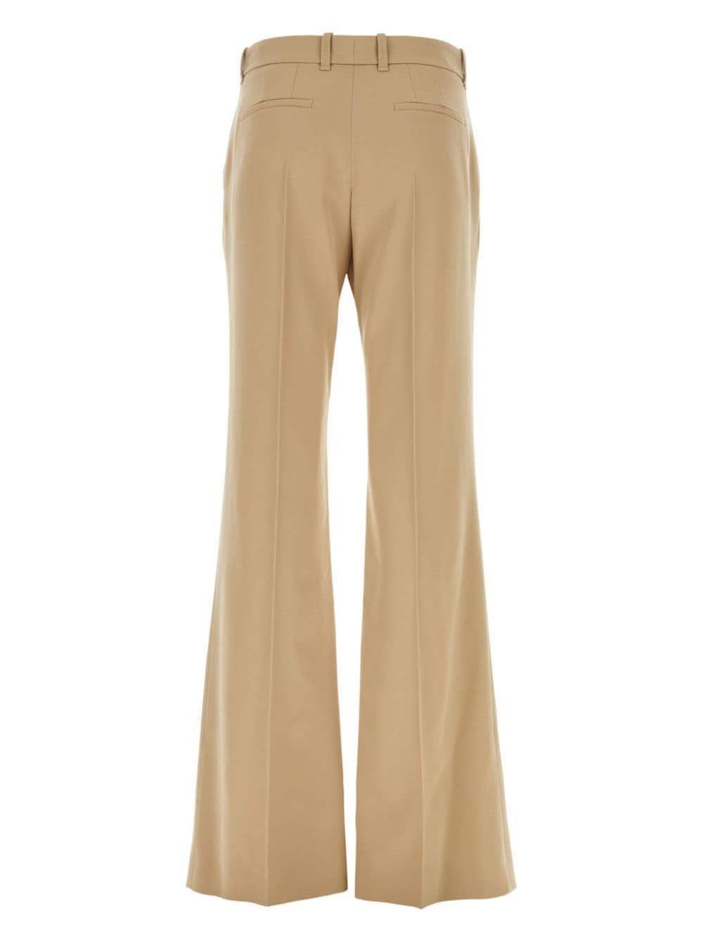 Wool Flared Trousers In Multicolor Product Image