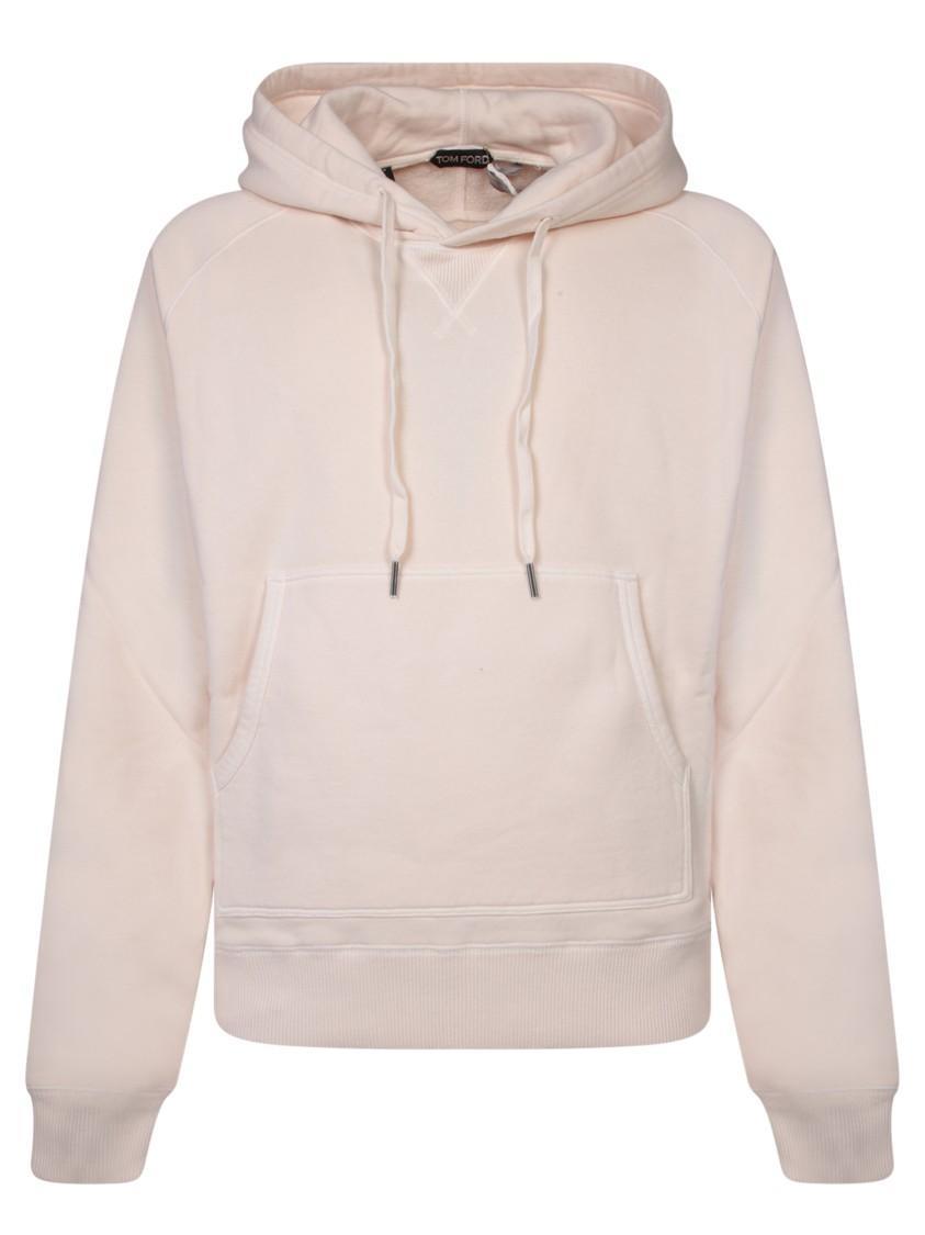 TOM FORD Kangaroo Hooded Sweatshirt In White Product Image