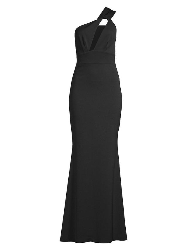 Womens Edgy Asymmetrical One-Shoulder Gown Product Image