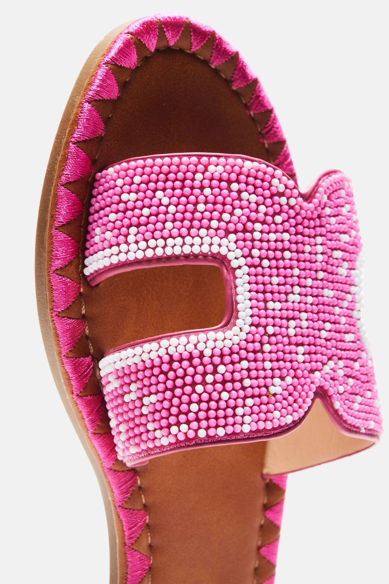 Keeping It Chic Flat Sandals - Pink Product Image