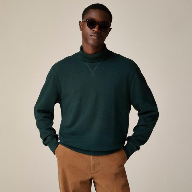 Relaxed lightweight french terry mockneck sweatshirt Product Image