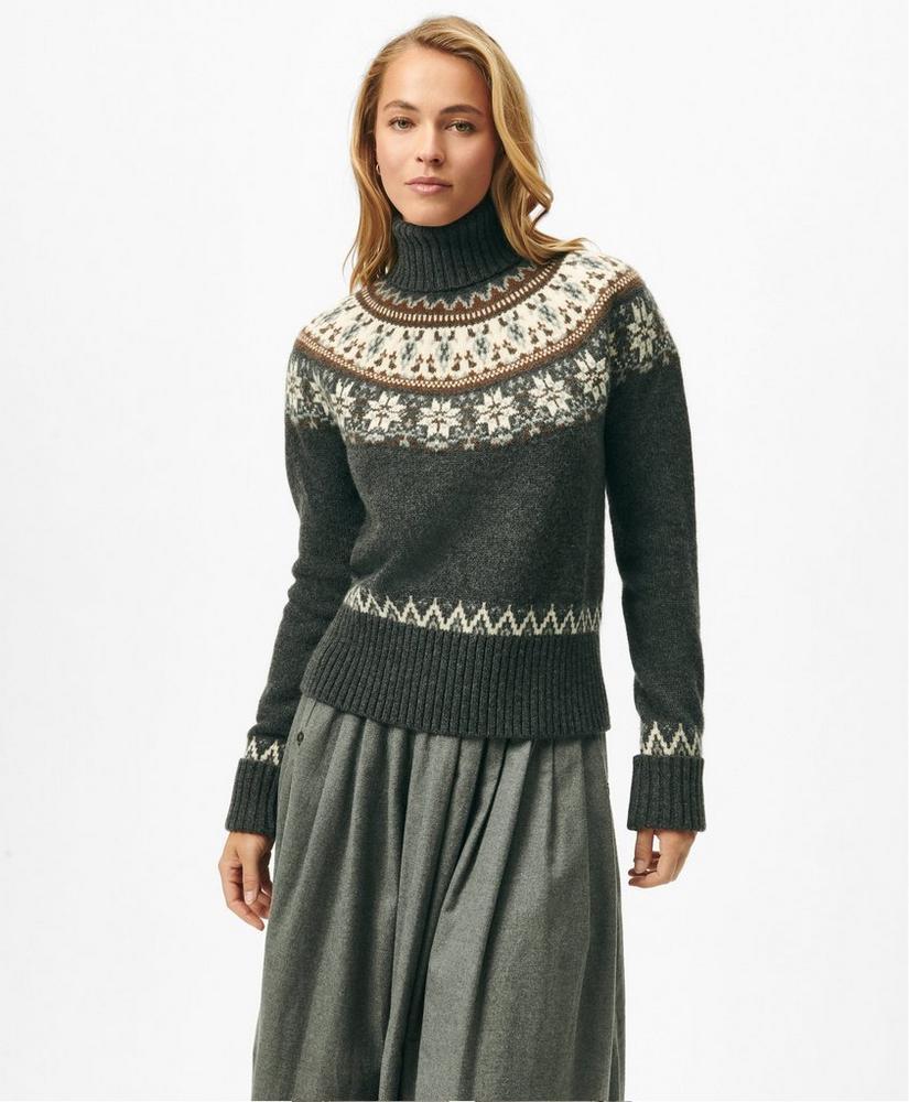 Fair Isle Turtleneck Sweater in Alpaca-Wool Blend Product Image